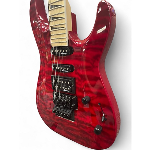 Used Jackson JS34Q Dinky QM TRANS RED Solid Body Electric Guitar