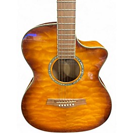 Used Ibanez A300EVV Orange Acoustic Guitar