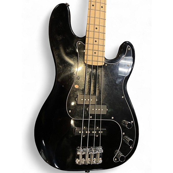 Used Squier Precision Bass Black Electric Bass Guitar