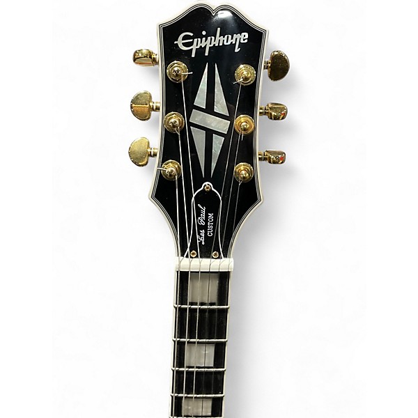 Used Epiphone Les Paul Custom Black Solid Body Electric Guitar