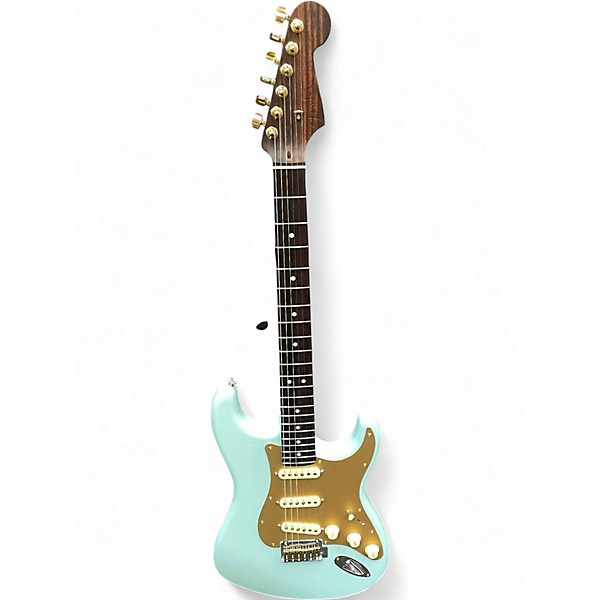 Used Fender American Professional Stratocaster with Rosewood Neck Daphne Blue Solid Body Electric Guitar