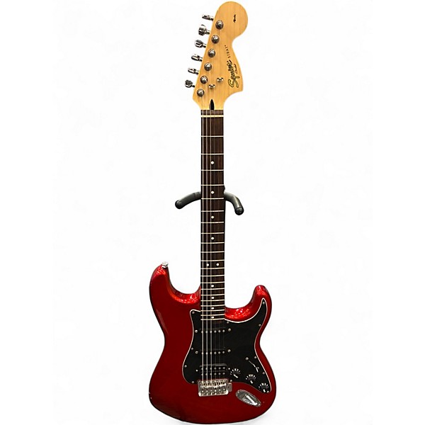 Used 2012 Squier Affinity Stratocaster Candy Apple Red Solid Body Electric Guitar