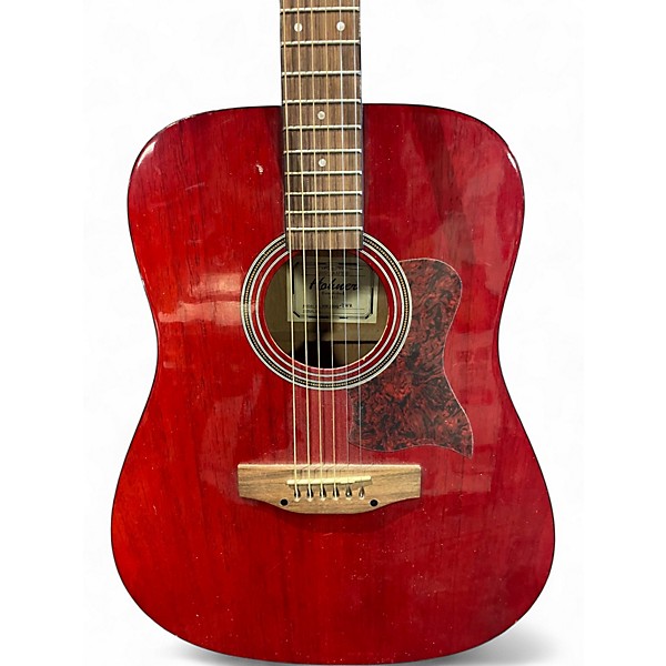 Used Hohner HW 300G Red Acoustic Guitar