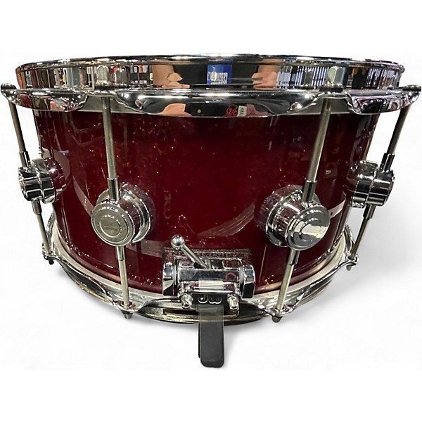 Used 2023 DW 14in Collector's Series purple core Candy Apple Red Metallic Drum