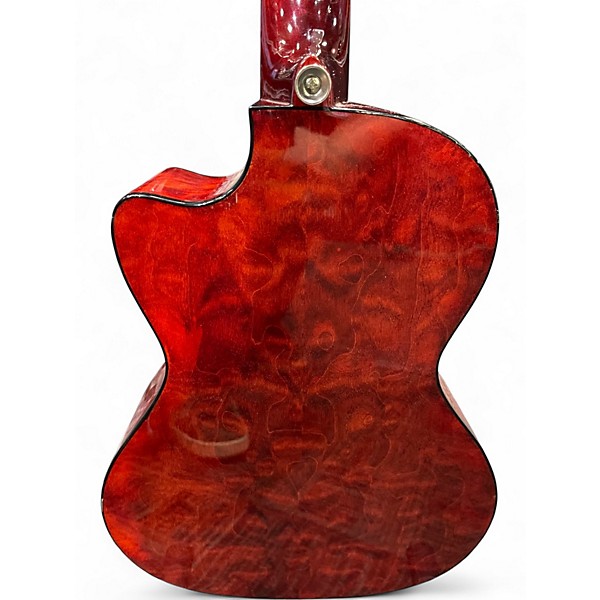 Used Lanikai QMRDCET Red Quilt Ukulele