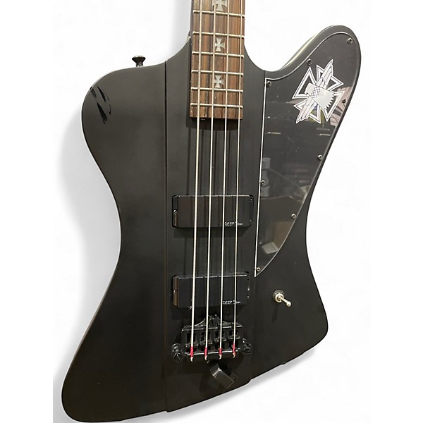 Used Epiphone Nikki Sixx Signature Blackbird Flat Black Electric Bass Guitar