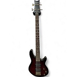 Used Schecter Guitar Research Raiden Special 4 String Trans Crimson Red Electric Bass Guitar