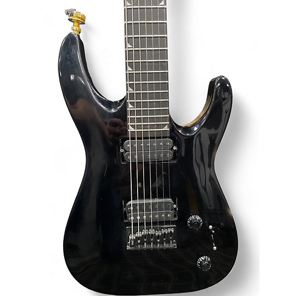Used Jackson DINKY Black and Gold Solid Body Electric Guitar