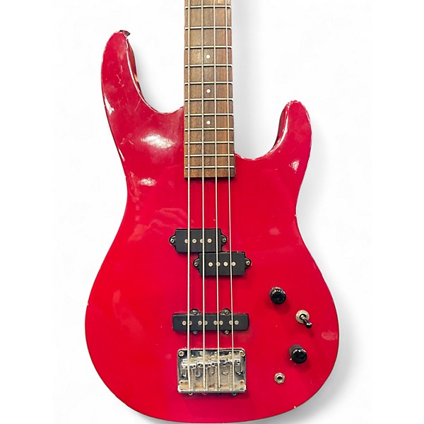 Used Aria SLB-2 Red Electric Bass Guitar