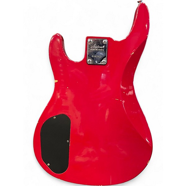 Used Aria SLB-2 Red Electric Bass Guitar
