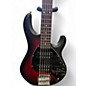Used Sterling by Music Man SUB Series StingRay RAY5 HH Ruby Red Burst Electric Bass Guitar