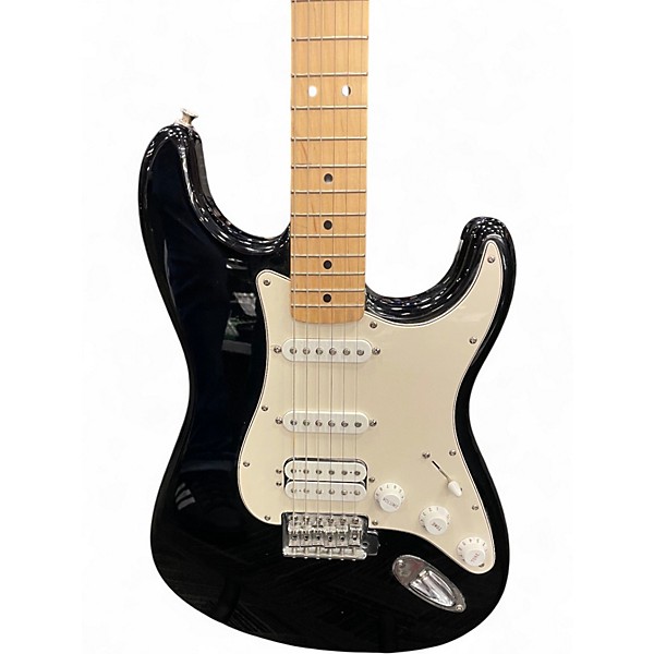 Used Fender Standard Stratocaster HSS Black Solid Body Electric Guitar