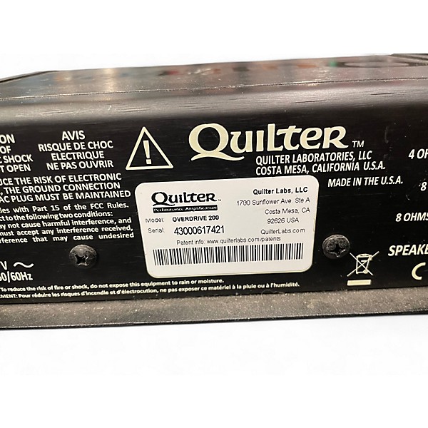 Used Quilter Labs Overdrive 200 Solid State Guitar Amp Head