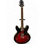 Used Glenburton Les Paul Red and Black Burst Hollow Body Electric Guitar thumbnail