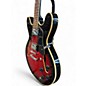 Used Glenburton Les Paul Red and Black Burst Hollow Body Electric Guitar