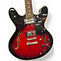 Used Glenburton Les Paul Red and Black Burst Hollow Body Electric Guitar