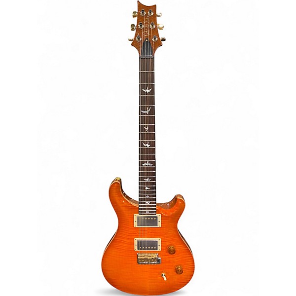 Used 2016 PRS CUSTOM 24 10-TOP WITH 59/09 PICKUPS GC EXCLUSIVE (GC-46) ORANGE QUILT Solid Body Electric Guitar