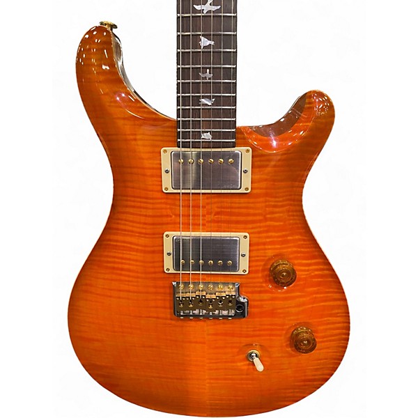 Used 2016 PRS CUSTOM 24 10-TOP WITH 59/09 PICKUPS GC EXCLUSIVE (GC-46) ORANGE QUILT Solid Body Electric Guitar