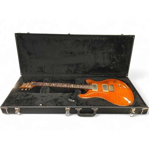 Used 2016 PRS CUSTOM 24 10-TOP WITH 59/09 PICKUPS GC EXCLUSIVE (GC-46) ORANGE QUILT Solid Body Electric Guitar