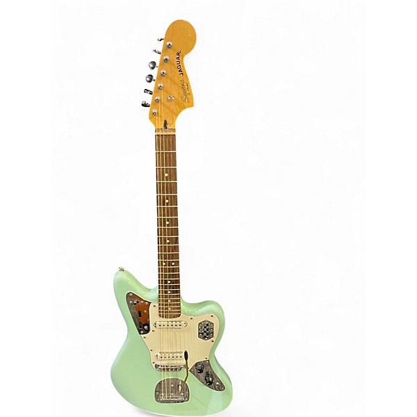 Used Squier Vintage Modified Jaguar Surf Green Solid Body Electric Guitar