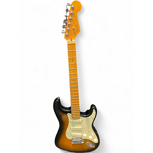 Used Fender American Deluxe Stratocaster V Neck 2 Color Sunburst Solid Body Electric Guitar