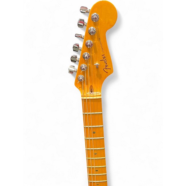 Used Fender American Deluxe Stratocaster V Neck 2 Color Sunburst Solid Body Electric Guitar