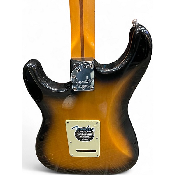 Used Fender American Deluxe Stratocaster V Neck 2 Color Sunburst Solid Body Electric Guitar