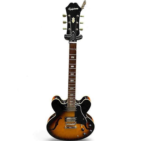 Used Epiphone 335 Pro VS 2 Color Sunburst Hollow Body Electric Guitar