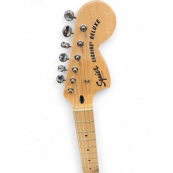Used Squier Esquire Deluxe Black Solid Body Electric Guitar