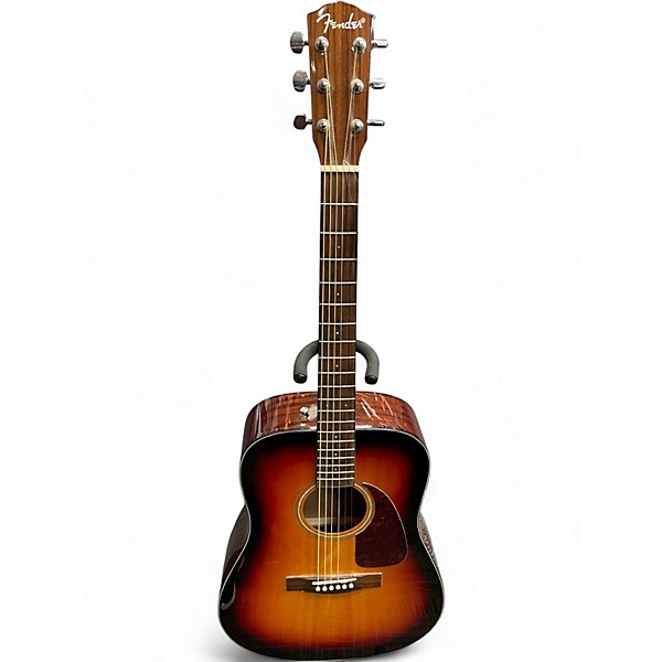 Used Fender CD140S Dreadnought 3 Tone Sunburst Acoustic Guitar