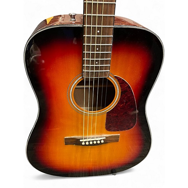 Used Fender CD140S Dreadnought 3 Tone Sunburst Acoustic Guitar