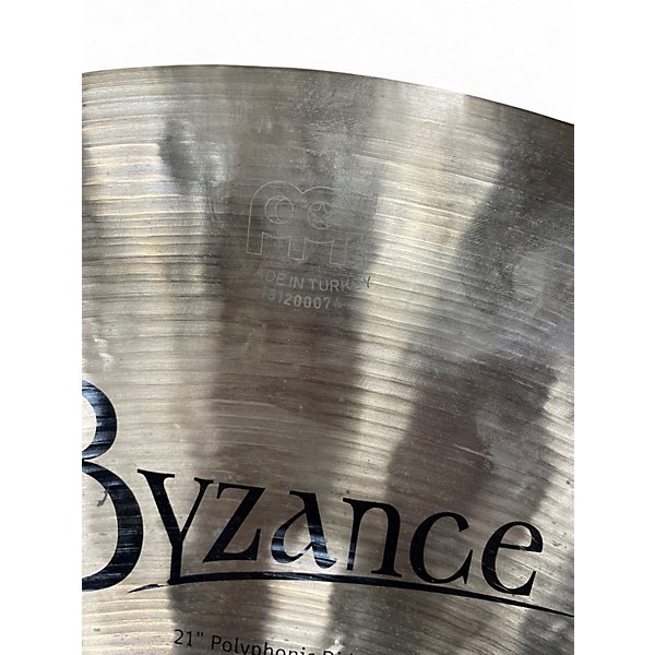 Used MEINL 21in Byzance Polyphonic Ride Cymbal