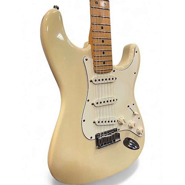 Used Fender American Standard Stratocaster White Blonde Solid Body Electric Guitar