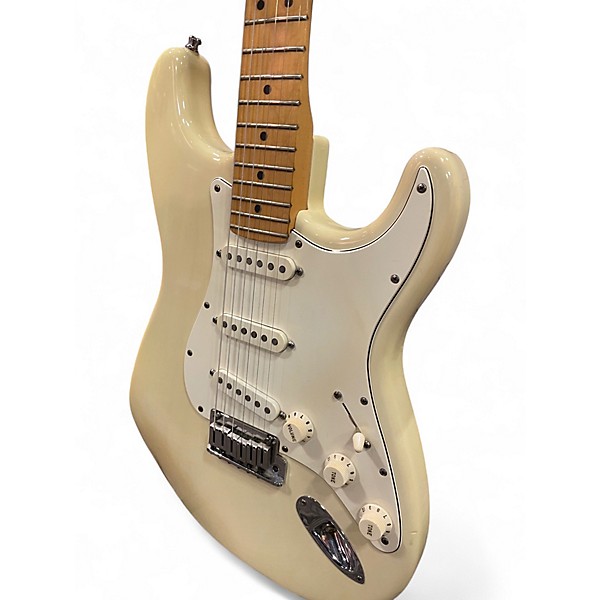Used Fender American Standard Stratocaster White Blonde Solid Body Electric Guitar