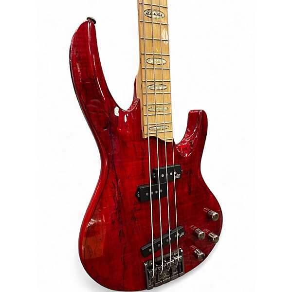 Used ESP LTD RB1004 Trans Red Electric Bass Guitar