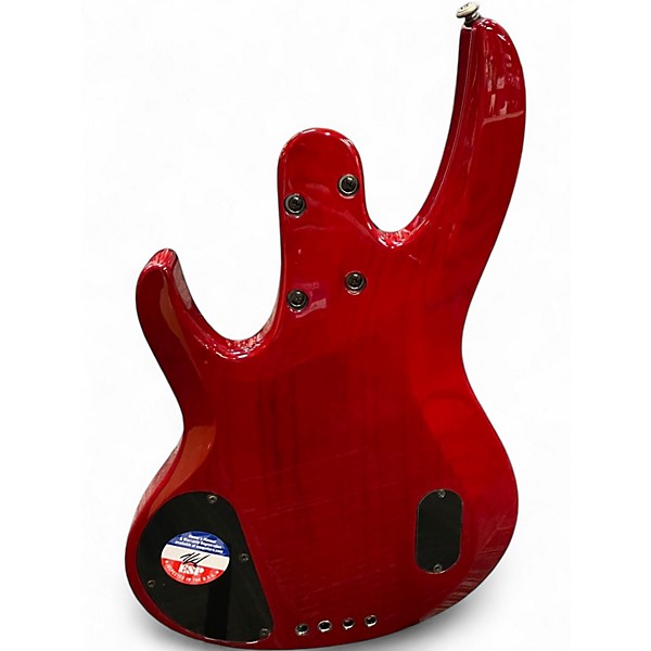 Used ESP LTD RB1004 Trans Red Electric Bass Guitar
