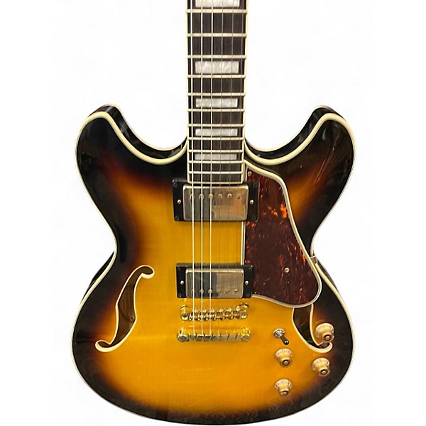Used Ibanez AS93FM Artcore ANTIQUE YELLOW SUNBURST Hollow Body Electric Guitar
