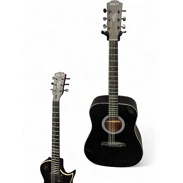 Used Fesley Deluxe Edition Black Acoustic Guitar