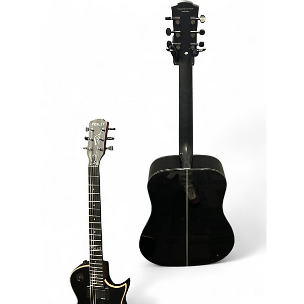 Used Fesley Deluxe Edition Black Acoustic Guitar
