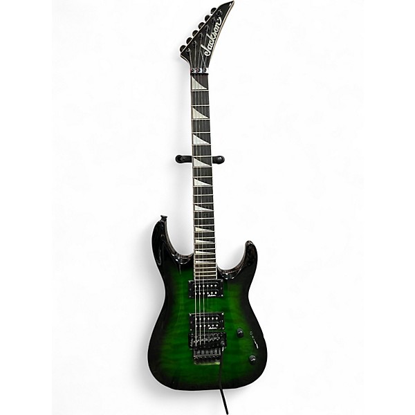 Used Jackson Dinky JS32Q Emerald Green Solid Body Electric Guitar