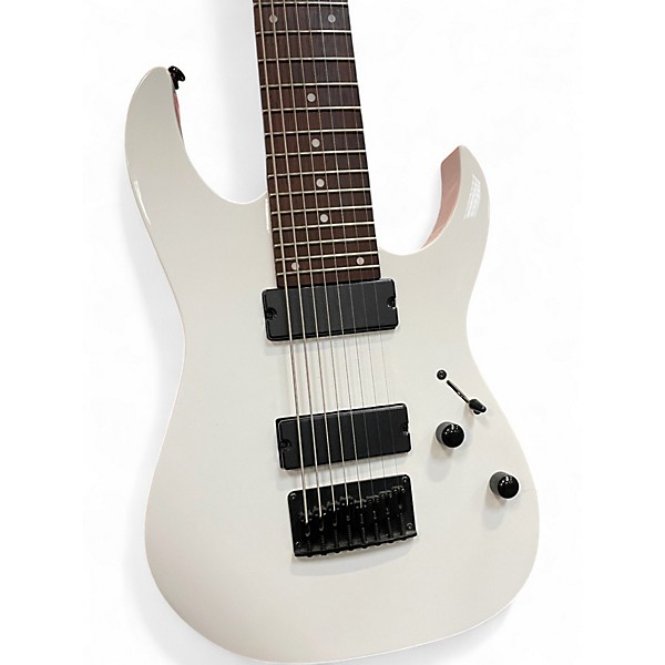 Used Ibanez RG8 8 String White Solid Body Electric Guitar