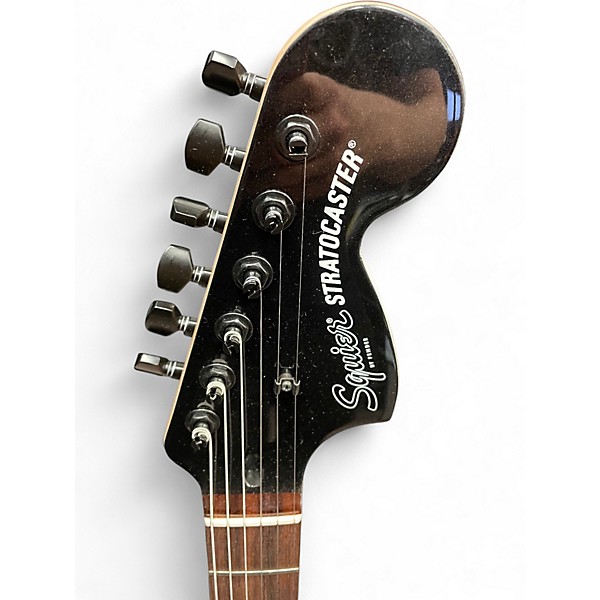 Used Squier Affinity Stratocaster Metallic Black Solid Body Electric Guitar