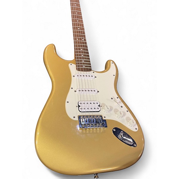 Used 2014 Squier Bullet Stratocaster Gold Solid Body Electric Guitar
