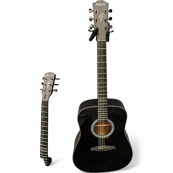Used Fesley Deluxe Edition Black Acoustic Guitar