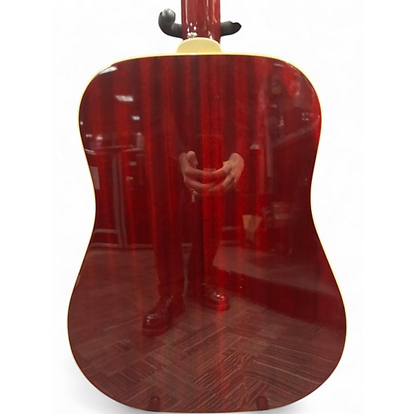 Used Guild D140 Cherry Sunburst Acoustic Electric Guitar