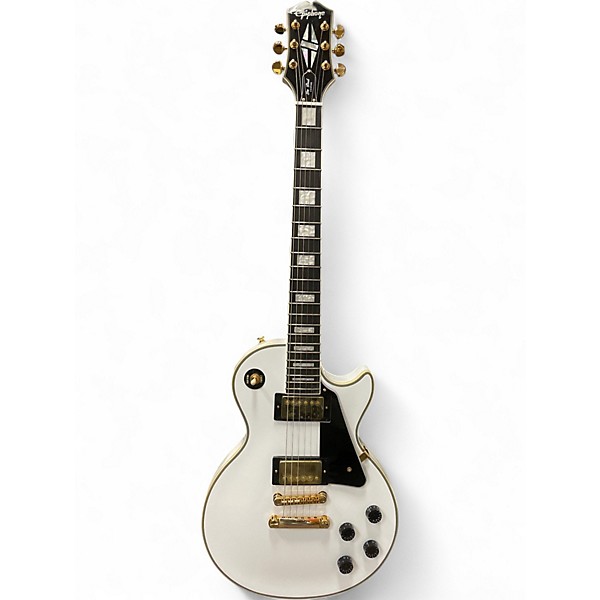 Used Epiphone Les Paul Custom Alpine White Solid Body Electric Guitar