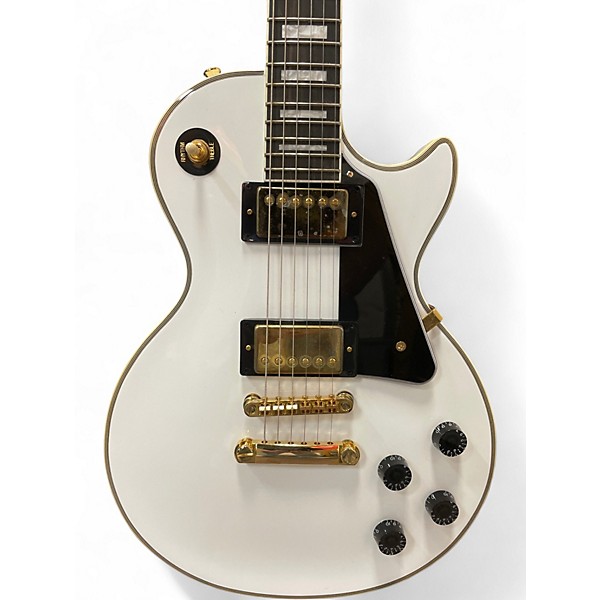 Used Epiphone Les Paul Custom Alpine White Solid Body Electric Guitar