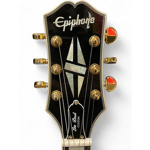 Used Epiphone Les Paul Custom Alpine White Solid Body Electric Guitar