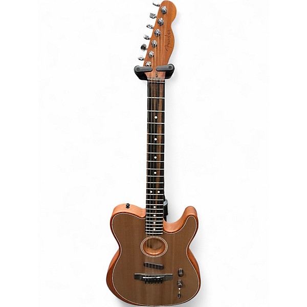 Used Fender American Acoustasonic Telecaster Natural Acoustic Electric Guitar
