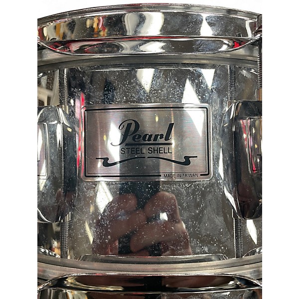 Used Pearl 14in Steel Shell Silver Drum